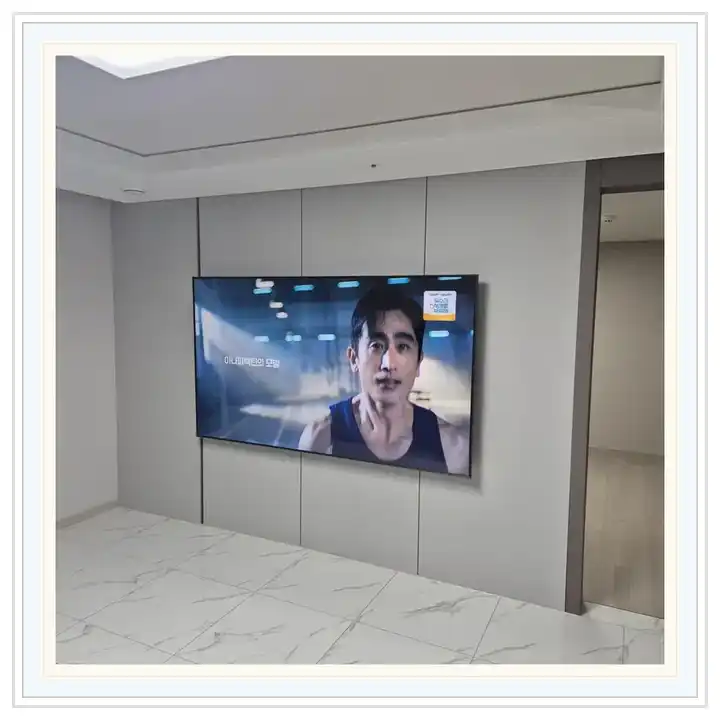 벽걸이TV 거치대 참고 사진 · 평택 지제역 자이 설치 조건