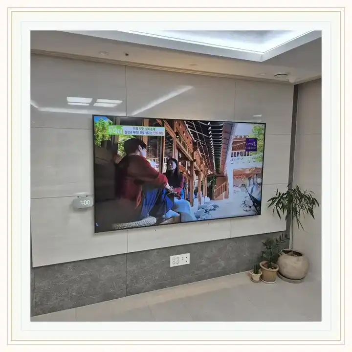 벽걸이TV 거치대 참고 사진 · 파주운정 경남아너스빌 리버 설치 조건