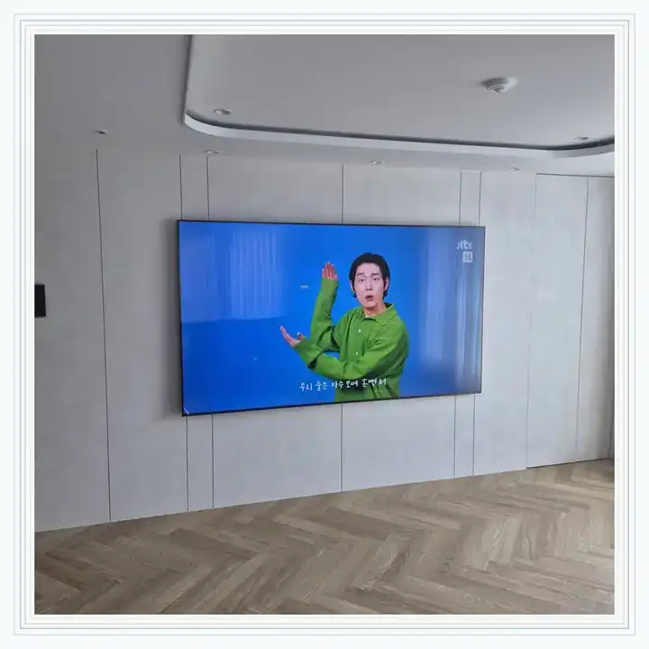 벽걸이TV 거치대 참고 사진 · 시화MTV 푸르지오 디오션 설치 조건